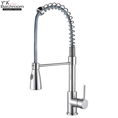 China Thermostatic Faucets Kaiping Faucet Manufacturer Brass Single Lever Pull Out Kitchen Faucet Pull Out Spray Head Kitchen Faucet for sale