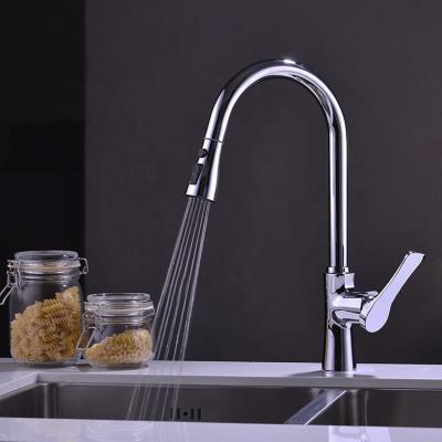 China Factory Directly Pull Out Faucets Thermostatic Adjustable Water Flow Faucets Modern Spray Head Pull Out Kitchen Faucet for sale