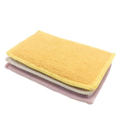 China Bearfamily Mini Scouring Pad Custom Eco Dish Wash Scrubber Sustainable Kitchen Cleaning Microfiber Sponge for sale