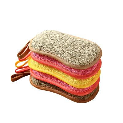 China Bearfamily Eco Cleaning Dish Microfiber Sponge Scrubber Sustainable Material Kitchen Pad Cleaning Sponges for sale