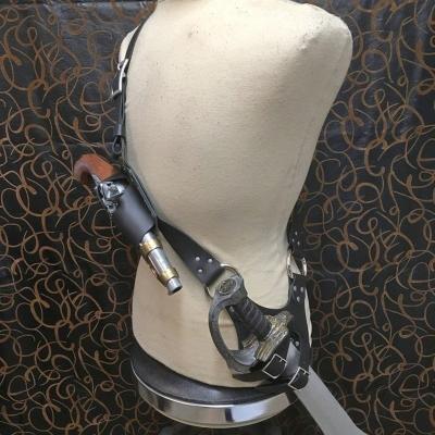 China 2022 New Europe Western Style Medieval PU Leather Shoulder Holster Dual for sale