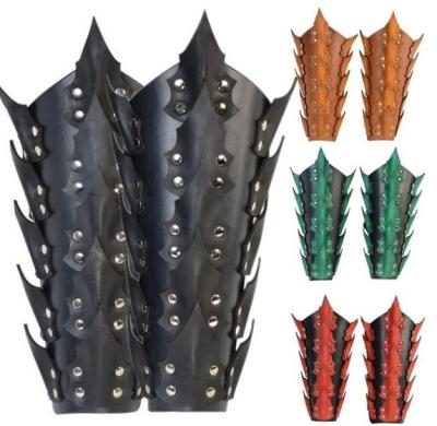 China 2022 Europe New Western Style Medieval Carapace Leather Bracers Wrist Guard for sale