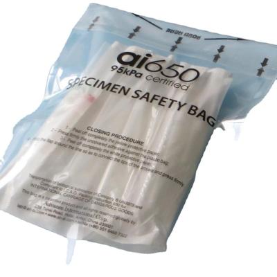 China ai650 95kPa Barrier Safety Transport Bag for Microbiological Medical Specimens with 7 Bay Absorbent Pouch for sale