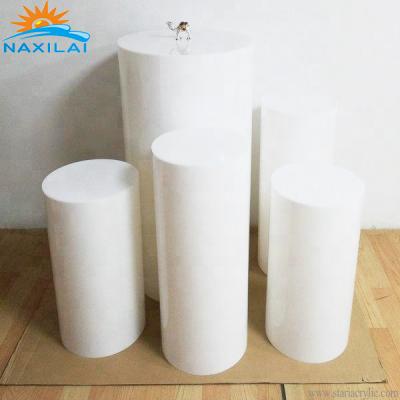 China NAXILAI's durable acrylic pedestals the display stand around wedding acrylic pedestal solid acrylic pedestal for sale