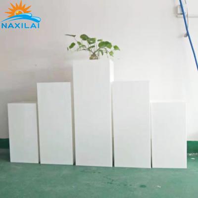 China NAXILAI Durable White Cylindrical Display Pedestals Wedding Acrylic Pedestal And Pedestal Wedding Finished And Easy for sale