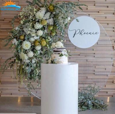 China NAXILAI Durable Popular Floor Pedestal Acrylic Display Pedestals Stand White Party Wedding Decoration Birthday for sale