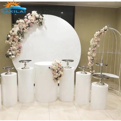 China NAXILAI Durable Hot Selling Custom White Acrylic Backdrop Stand Luxury Acrylic Pedestal for sale