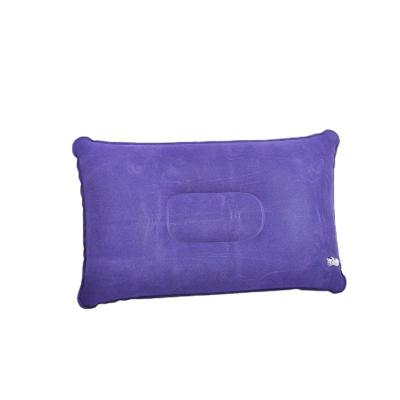 China Inflatable Pillow Camping Goods Inflatable Special Hot Selling Flocking Outdoor Portable I-shaped Pillow for sale