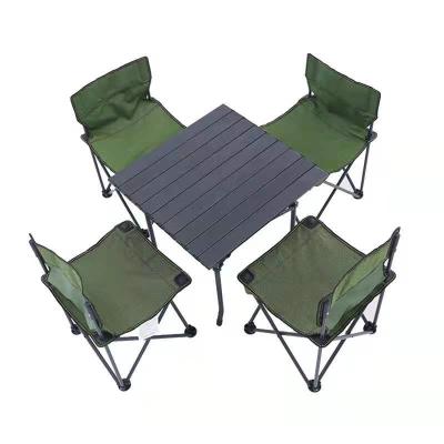 China Modern outdoor portable folding table and chair five-piece set aluminum alloy camping camping table for sale