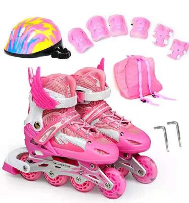 China ALL Flashing Wheels With Helmet Factory Flash Protectors & Mens & Womens Built-in Skates Wholesale Adjustable Full Set (Top With Light) For Beginners for sale