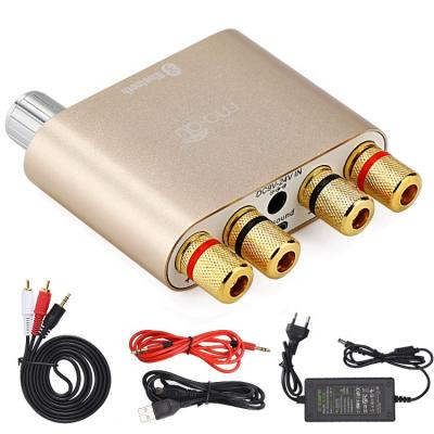 China EU Audio Amplifier Dc 100W 12 Hi-Fi Stereo Blue Receiver Bass Amp, Home Car Amplifi EMI Filter Built-in - Volt 5.0 Gold Tooth A16083 for sale