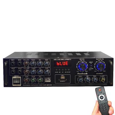 China 6060BT FM USB Stereo Amp 4xMic Digital Power Stereo Subwoofer 1000W 5 Channel Amplifier High Fidelity Karaoke K18012 for sale