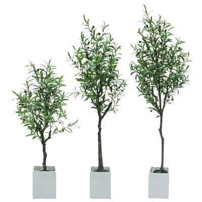 China Wholesale High Quality Durable Artificial Olive Tree Ornament Plant For Home Ministry Mall Store Decoration for sale