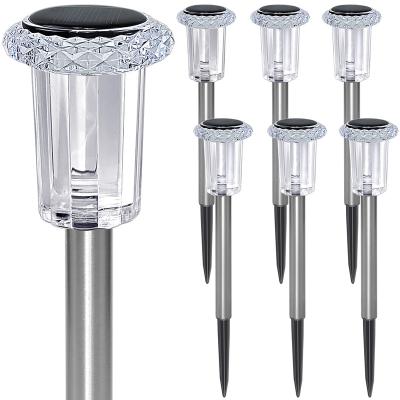 China 6 PACK Solar Pathway Garden Lights Outdoor LED Solar Garden Lights Waterproof Solar Landscape Lights for Lawn Patio Yard Garden Walkway for sale