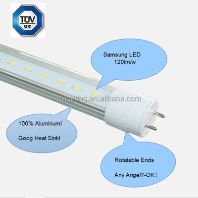 China Samsung 600mm 10w aluminum rotating mounts led t8 color changing tube with 7 years warranty for sale