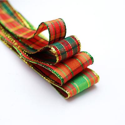 China England Ribbon Making Christmas Ribbon and Bow for Festival Decoration Gift Wrapping Ribbon Roll for sale