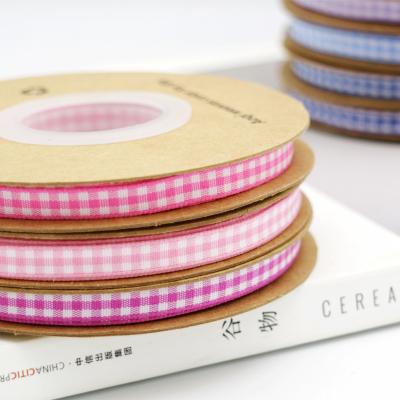 China 6mm Viable Gift Brand Decoration 25Y/Roll High Quality Luxury Packing Check Wrapping Tape for sale