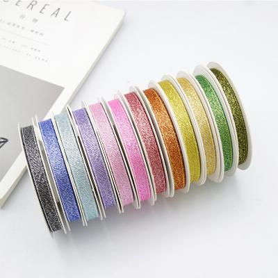 China Factory High Quality Eco-friendly Colorful Ribbon For Festival Decoration Gift Wrapping Colorful Hair Bow Ribbon Metallic Roll for sale