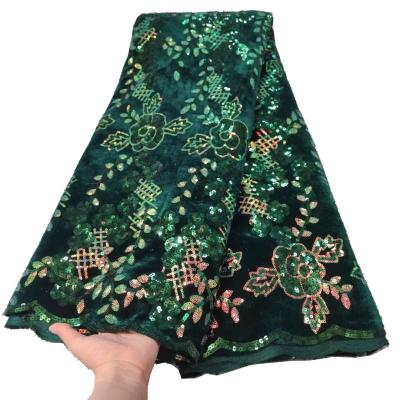 China Viable newcomers high quality popular african velet net lace fabric for sale