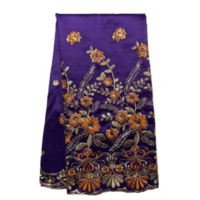 China Sustainable Embroidery George African Fabrics With Sequin SMD269GG01 for sale