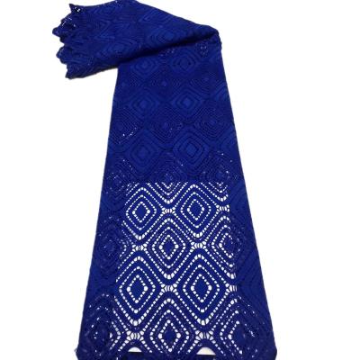 China Sustainable Smeeda Embroidery Lace For Party Rope Fabric Cotton Blue Guipure SMD17G002 for sale