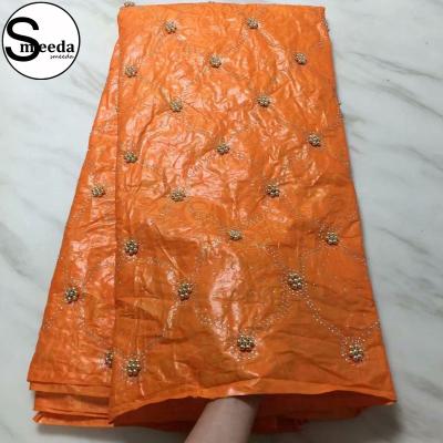 China Sustainable Smeeda Embroidered Stones Bazin Bazin With Stones Bazin Fabric Rich Lace SMD277B016 for sale