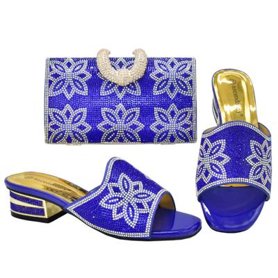 China Fashion Trend Shoes Women Sandals Nigeria Party Shoes And Bag Set for sale