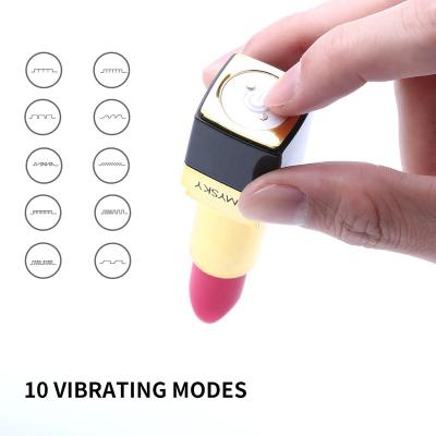 China Sex Life Omysky Fashionable Private Lipstick External Magnetic Suction Charge 10 Frequency Vibration Jump Egg for sale