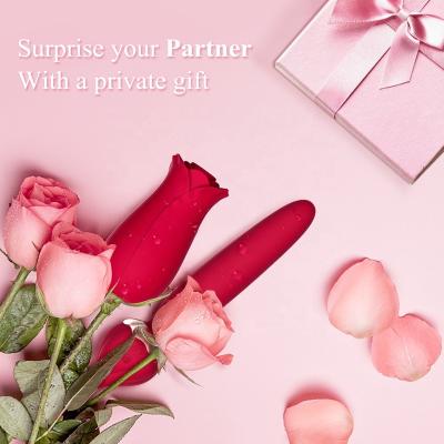 China 2022 Hot Red Amazone Rose G-spot Massager Enhancer Dildo Sex Toy 10 Speed ​​Frequency Suction Vibrate for sale