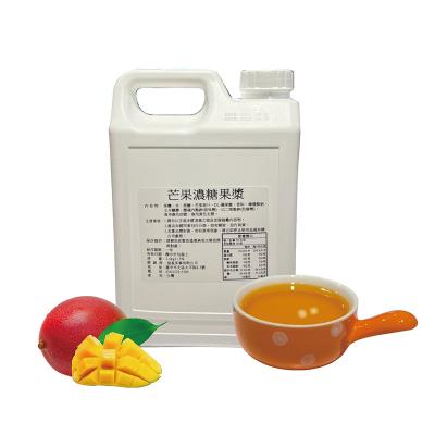 China Beverage Taiwan Bubble Tea Ingredient Manufacturers Mango Syrup With Fruit for sale