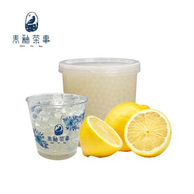 China Supplier Ingredients Taiwan Bubble Beverage Cheap Lemon Popping Boba For Bubble Tea for sale