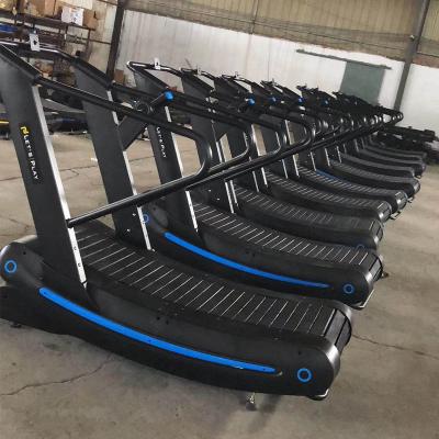 China 2022 Eco - Friendly New Commercial Model No Power Curved Treadmill for sale