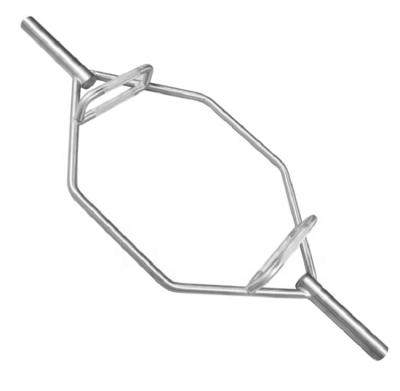 China Durable Hex Barbell Chromed Standard Hex Trap Bar Hex Barbell Bar for sale