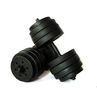 China Dumbbell Set Weightlifting Fitness Gym Equipment Eco - Friendly Cement Dumbbell Set for sale