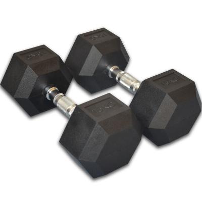 China High Quality Fixed Rubber Coated Hex Dumbbell Custom Pound Dumbbell for sale