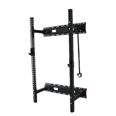 China Universal Commercial Gym Equipment Wall Mounted Folding Fitness Power Squat Rack for sale