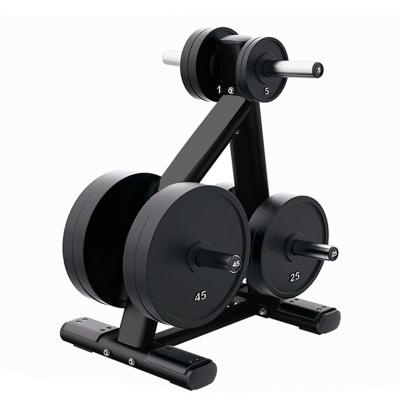 China Modern Gym Weight Equipment Barbell Dish Bumper Vertical Storage Rack for sale