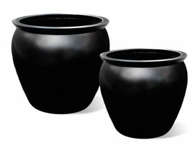 China Large Fiberglass Flower Planters Indoor Resin Outdoor Pots Customized for sale