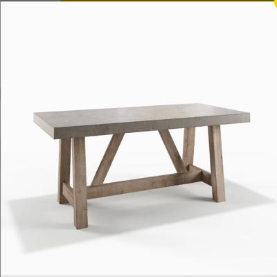 China Customized Heavy Concrete Furniture Tables for Outdoor Living Table Sets In Concrete GRC for sale