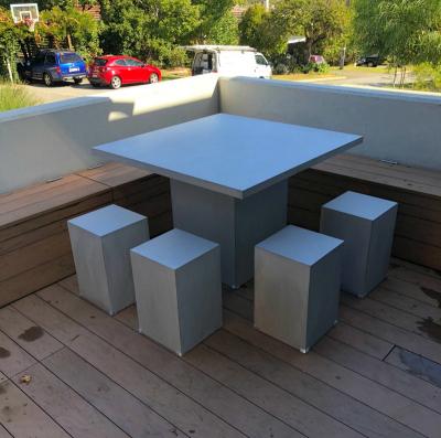 China Logo Customized Concrete Furniture Table Seating Bench Sets for Outdoor Yards and Patios for sale