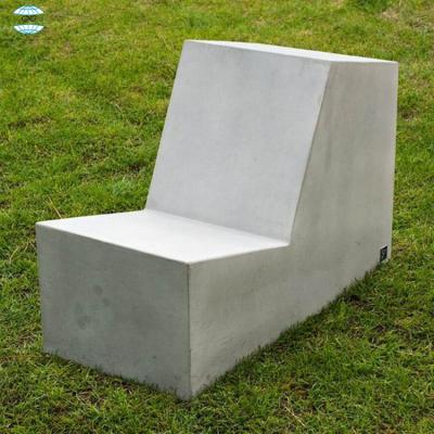 China Outdoor GRC Concrete Seating Benches Public Park Concrete Cement Bench Seat for sale