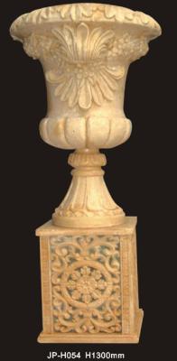 China Lightweight Sandstone Planter Pot Hand Carved Customized for sale