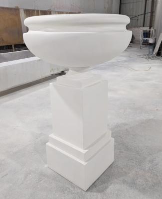 China Hand Carved Fiberglass Customized Flower Pots with Drainage Hole for sale