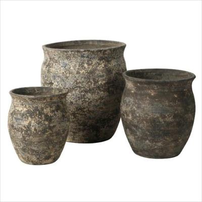 China Stylish Cement GRC Planter Pots Frost Proof With Drainage Holes for sale