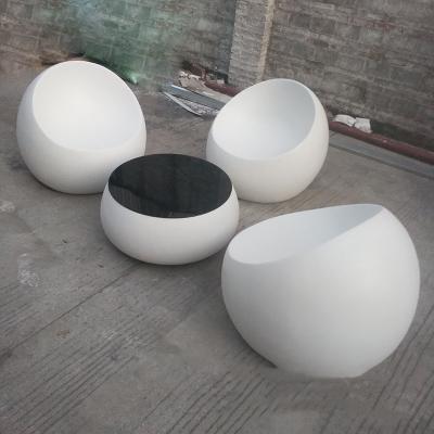 China Fiberglass Seating Table Furniture Sets For Gardening Shopping Mall for sale