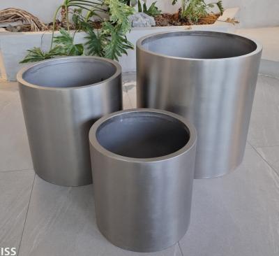 China Drainage Metal Planter Pots Rust Resistant For Indoor And Outdoor for sale