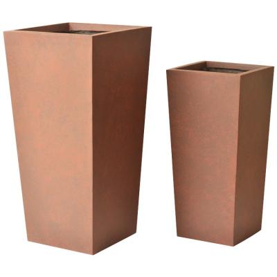 China Flower Planters Pots Customed Fiber Clay Planter With Drainage Holes  Durable Design for sale