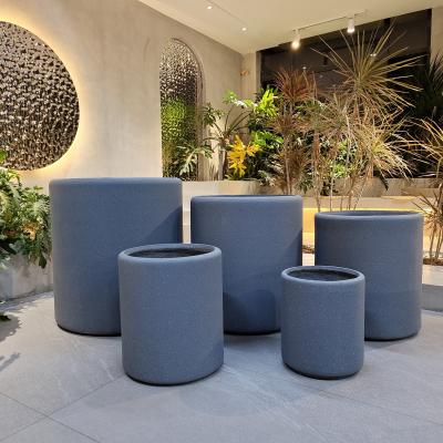 China Durable Fiber Clay Planter Modern Style and Drainage Holes for Low-Maintenance Gardening for sale