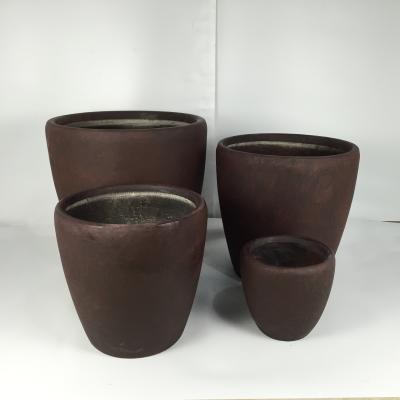 China Hand Carved Reinforced Clay Planter Enhance Your Flower Pots Planters for sale