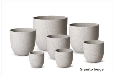 China Groothandel Fiber Clay Flower Pots voor binnen- en buitendecoratie Versterkte klei plantendoos Te koop